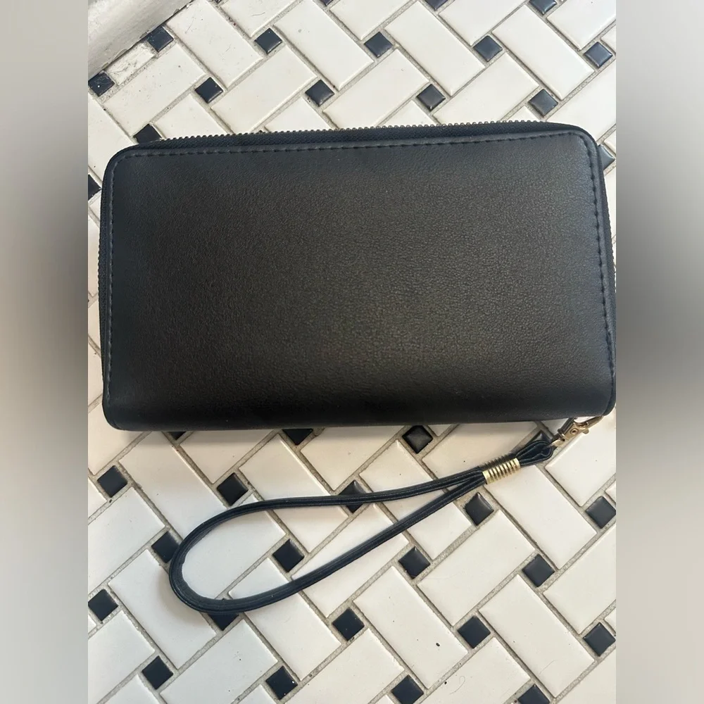 Black Wallet with Gold Accent